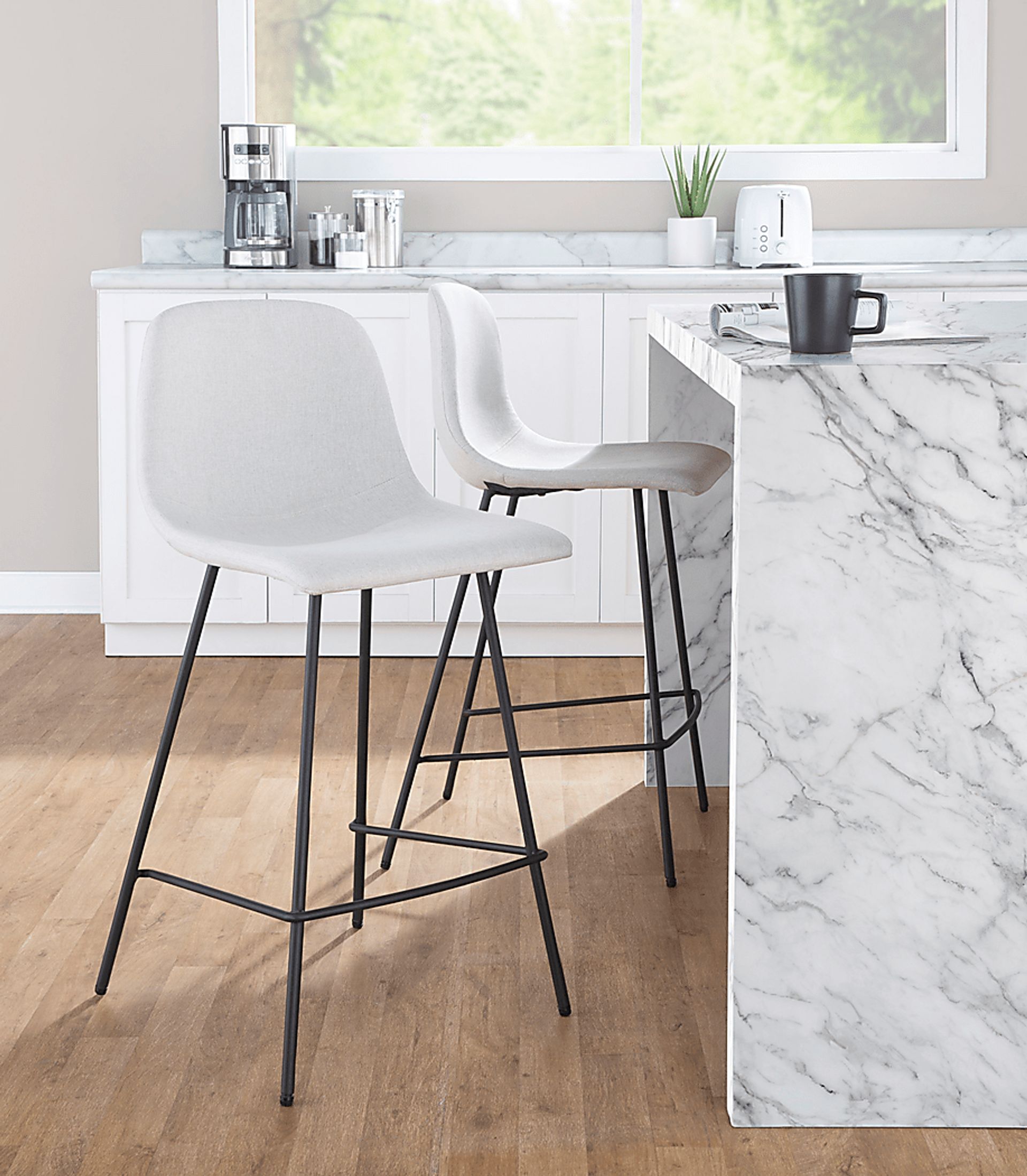 Livania II Beige Counter Height Stool, Set of 2 - Image 3