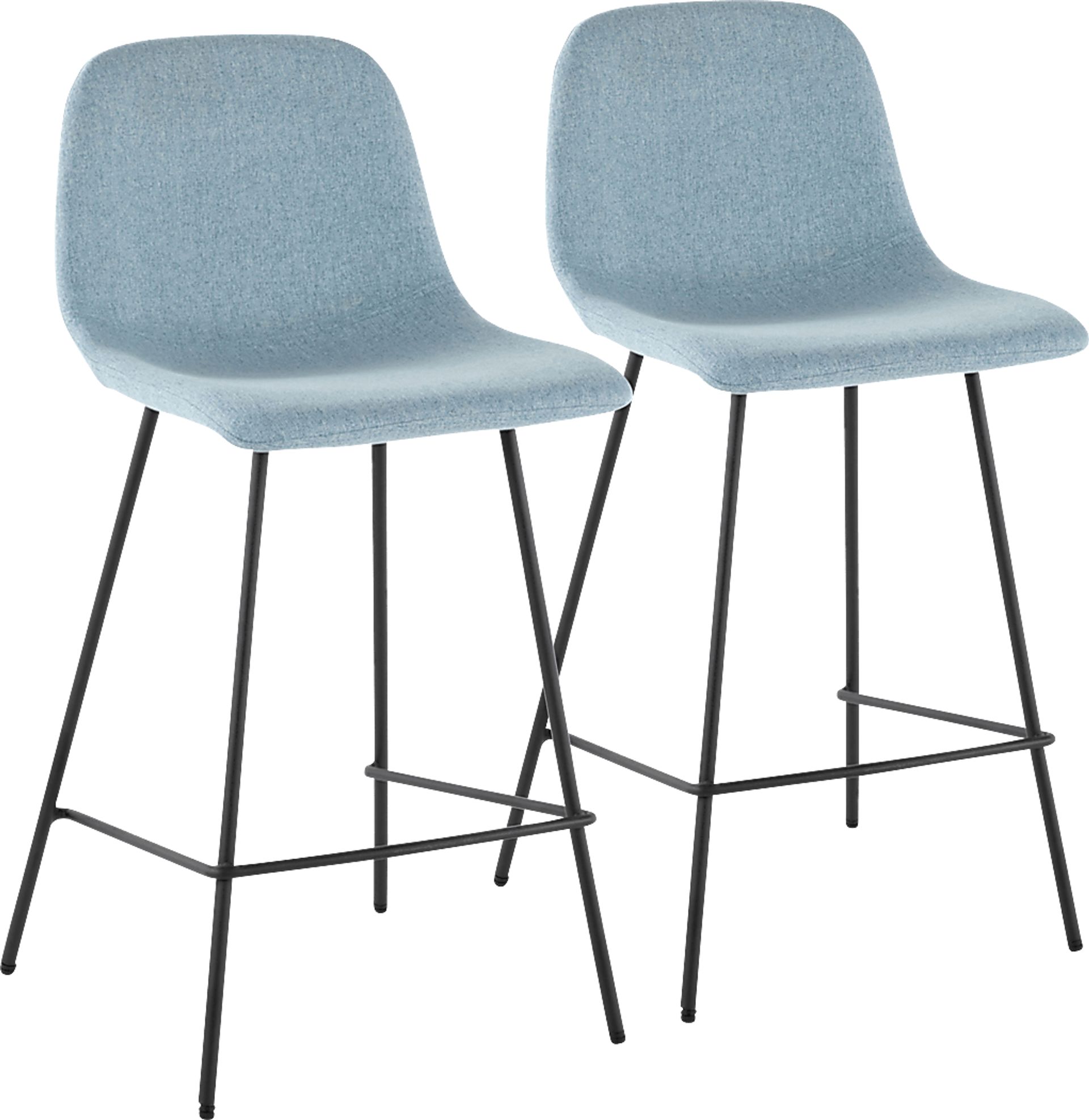 Livania II Blue Counter Height Stool, Set of 2 - Image 1