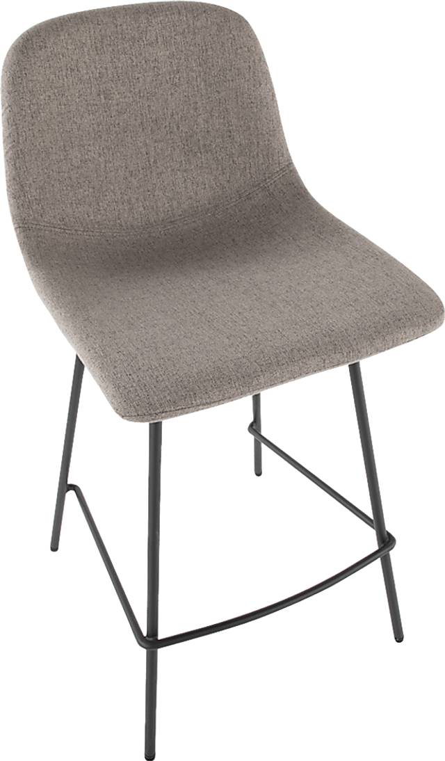 Livania II Gray Counter Height Stool, Set of 2 - Thumbnail - Image 6