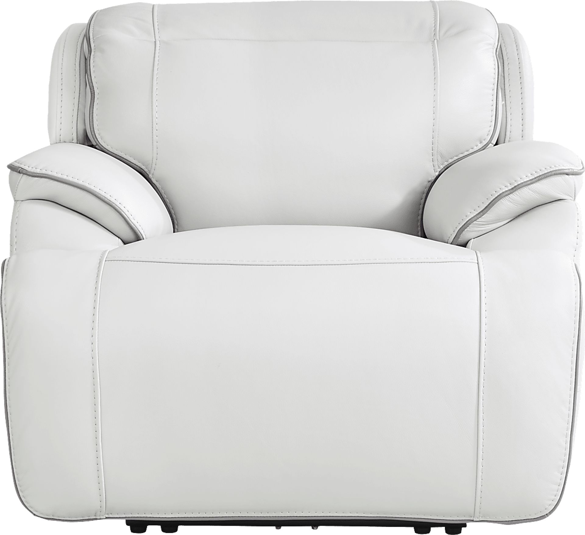 Livata Gray Leather Dual Power Recliner - Image 3