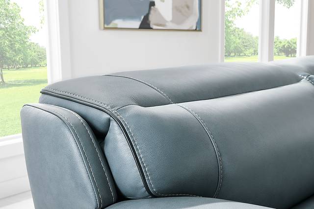 Livata Lagoon Leather 5 Pc Dual Power Reclining Sectional - Thumbnail - Image 3