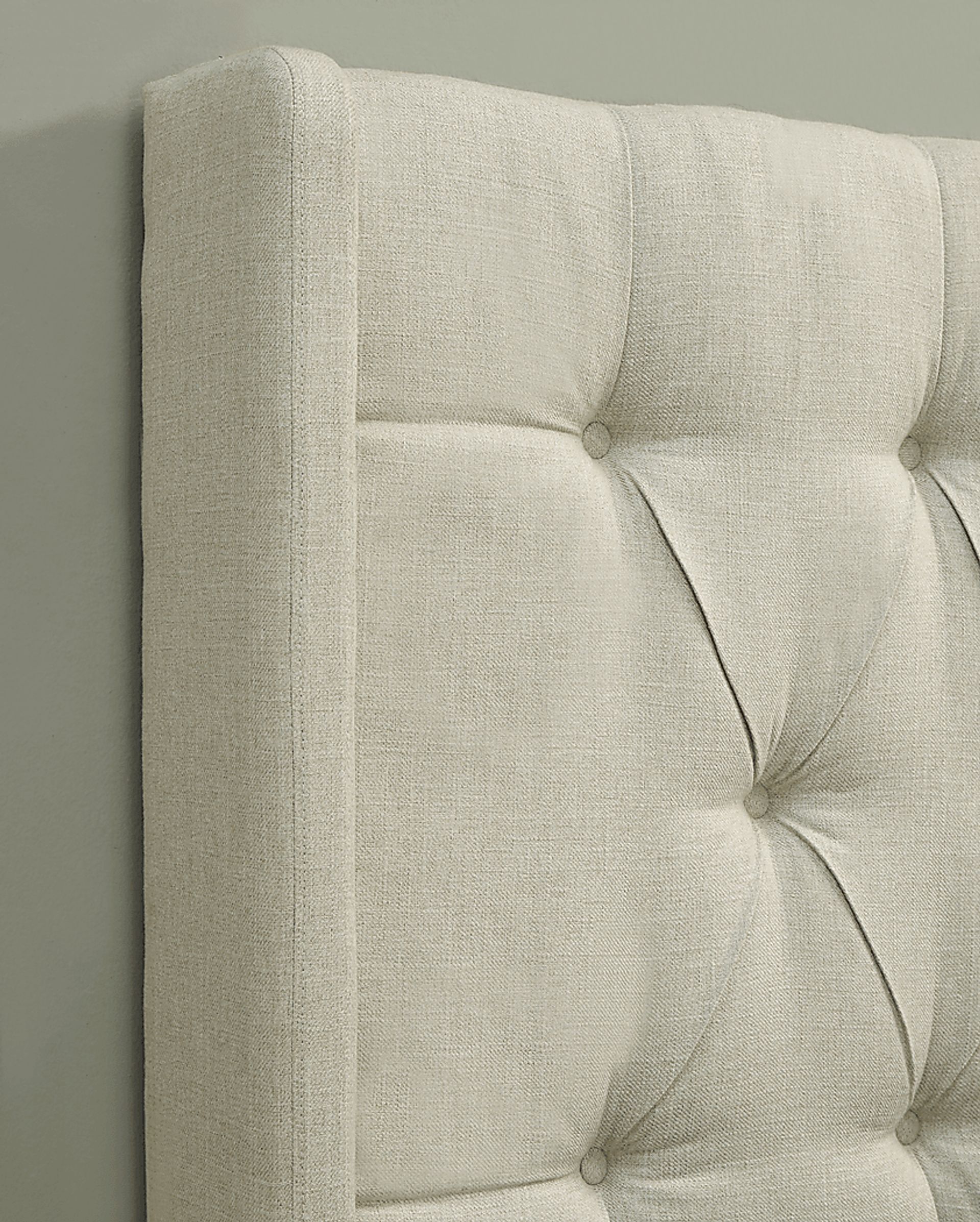 Livia Beige King Upholstered Headboard - Image 4