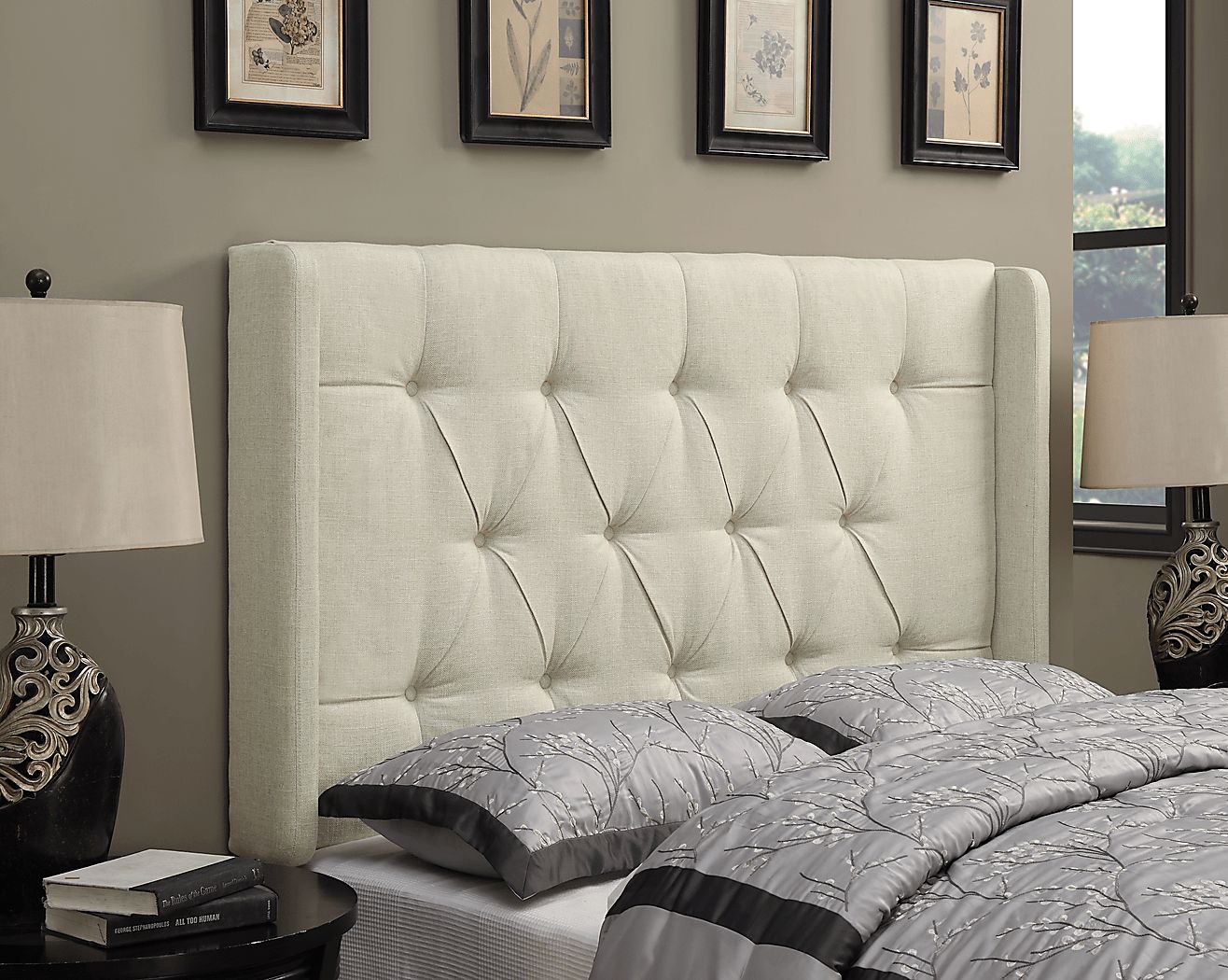 Livia Beige King Upholstered Headboard Rooms To Go