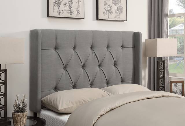 Livia Dove Gray Full/Queen Upholstered Headboard - Thumbnail - Image 1