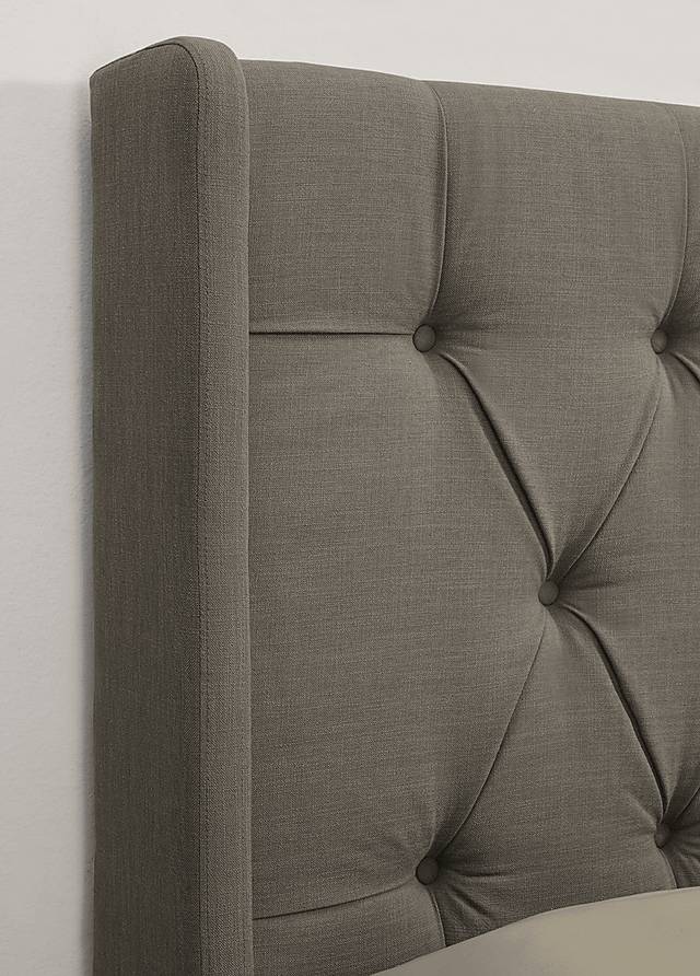 Livia Taupe King Upholstered Headboard - Thumbnail - Image 2