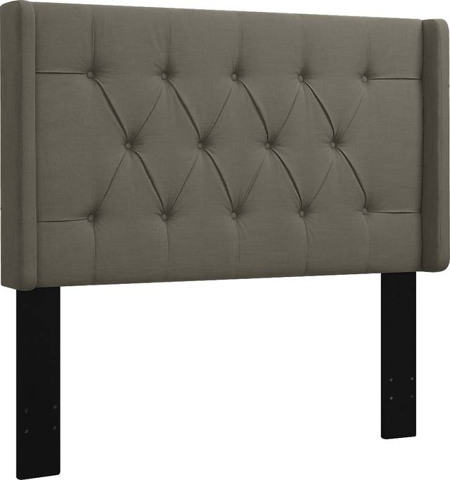 Livia Taupe King Upholstered Headboard - Thumbnail - Image 3