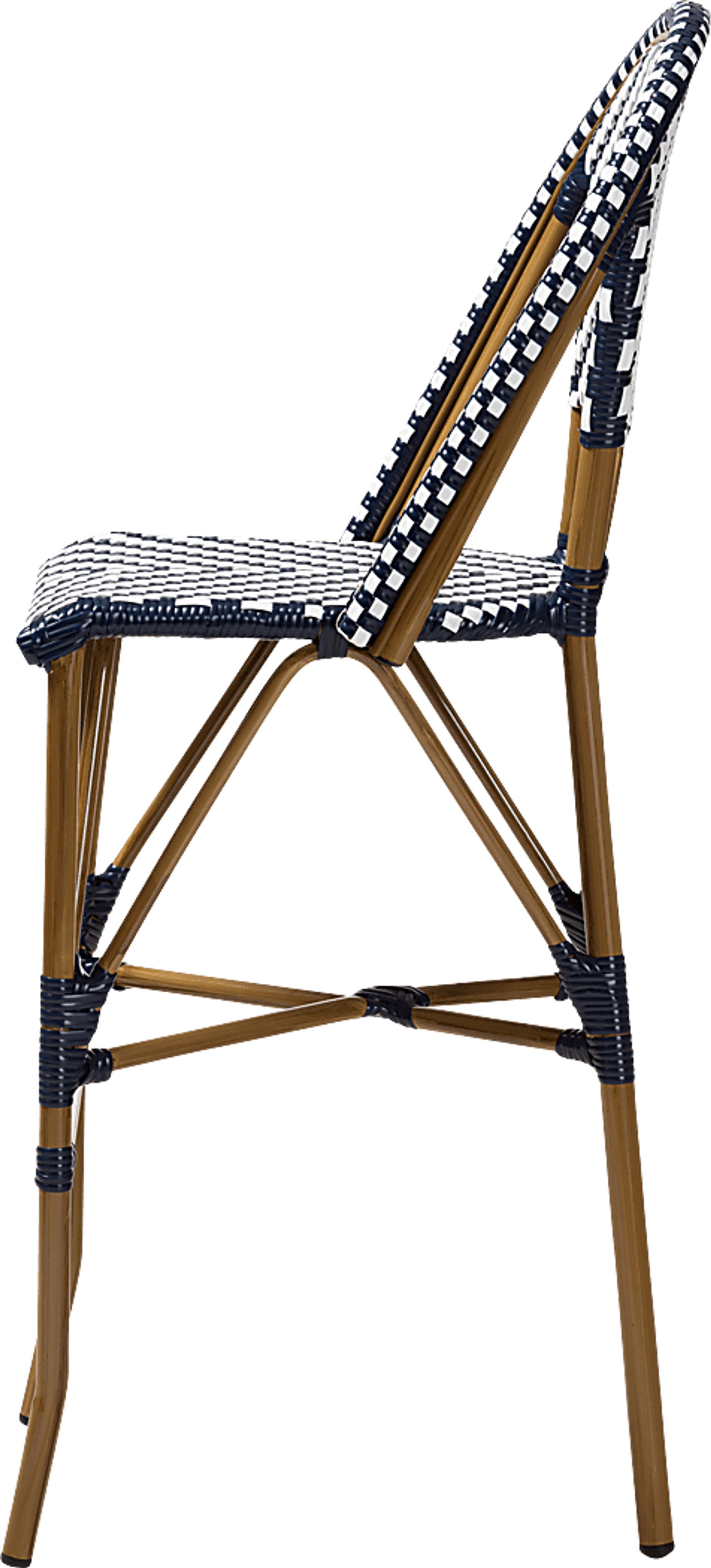 Livini Blue Bar Height Stool - Image 3
