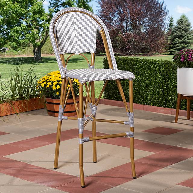 Livini Gray Bar Height Stool - Thumbnail - Image 2