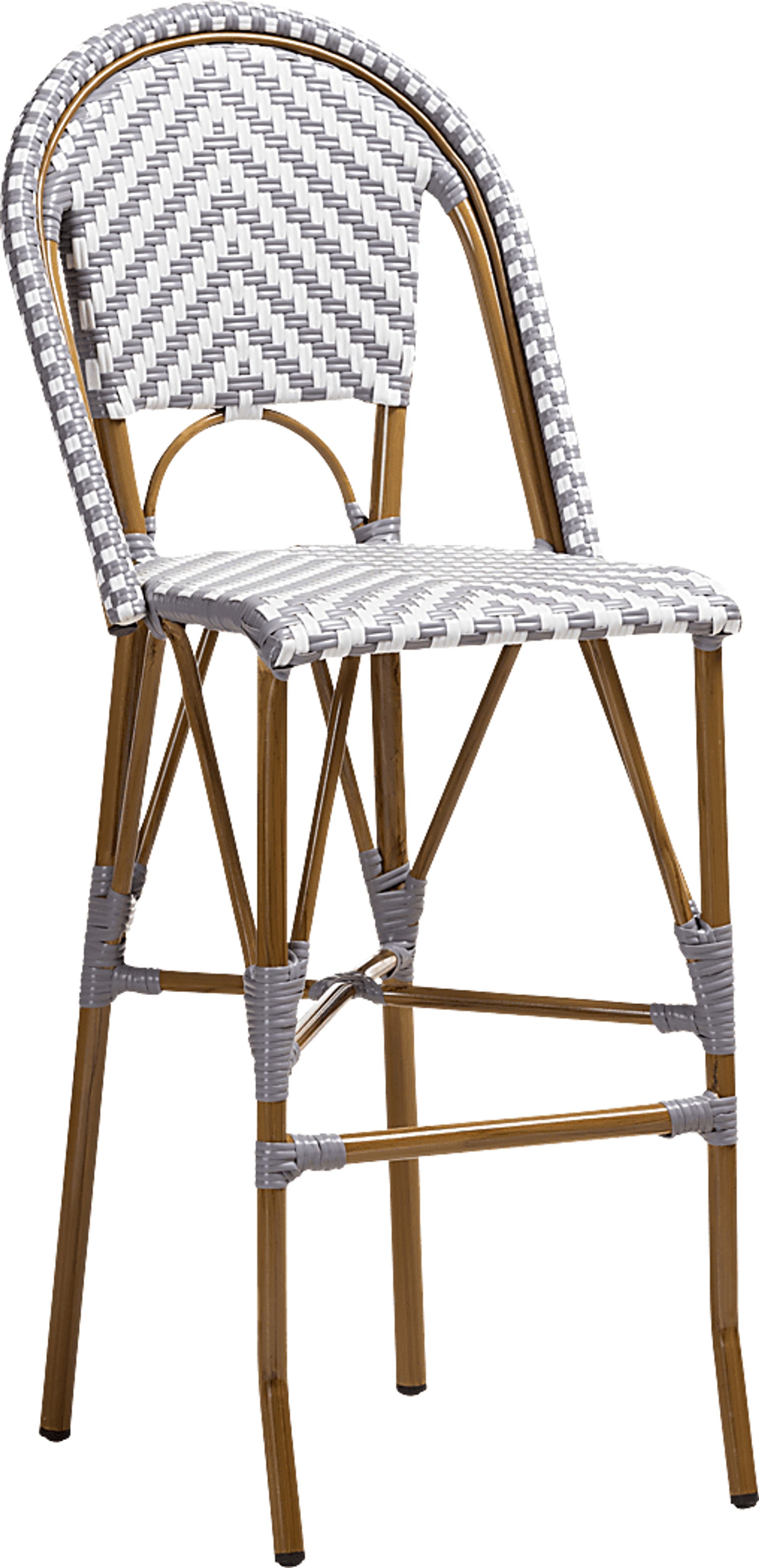 Livini Gray Bar Height Stool - Image 1