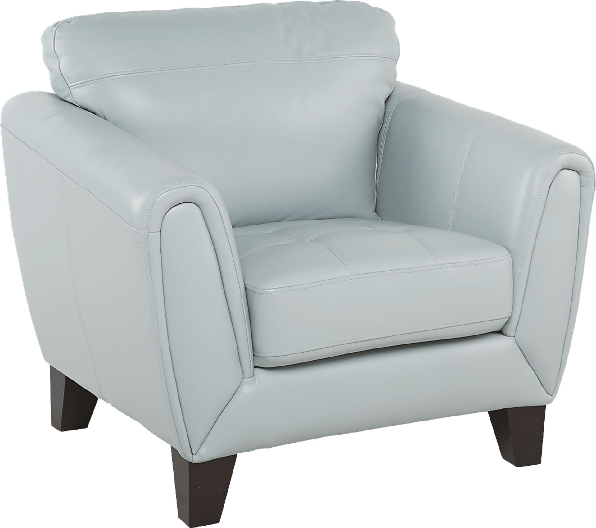 Livorno Aqua Leather 3 Pc Living Room - Image 4