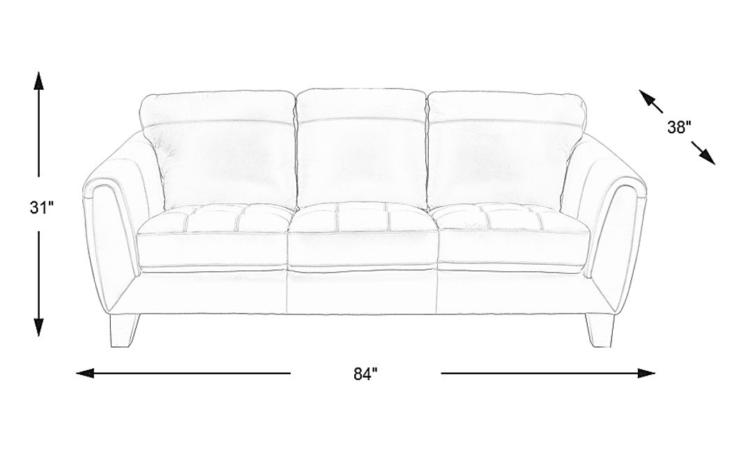 Livorno Aqua Leather Sofa