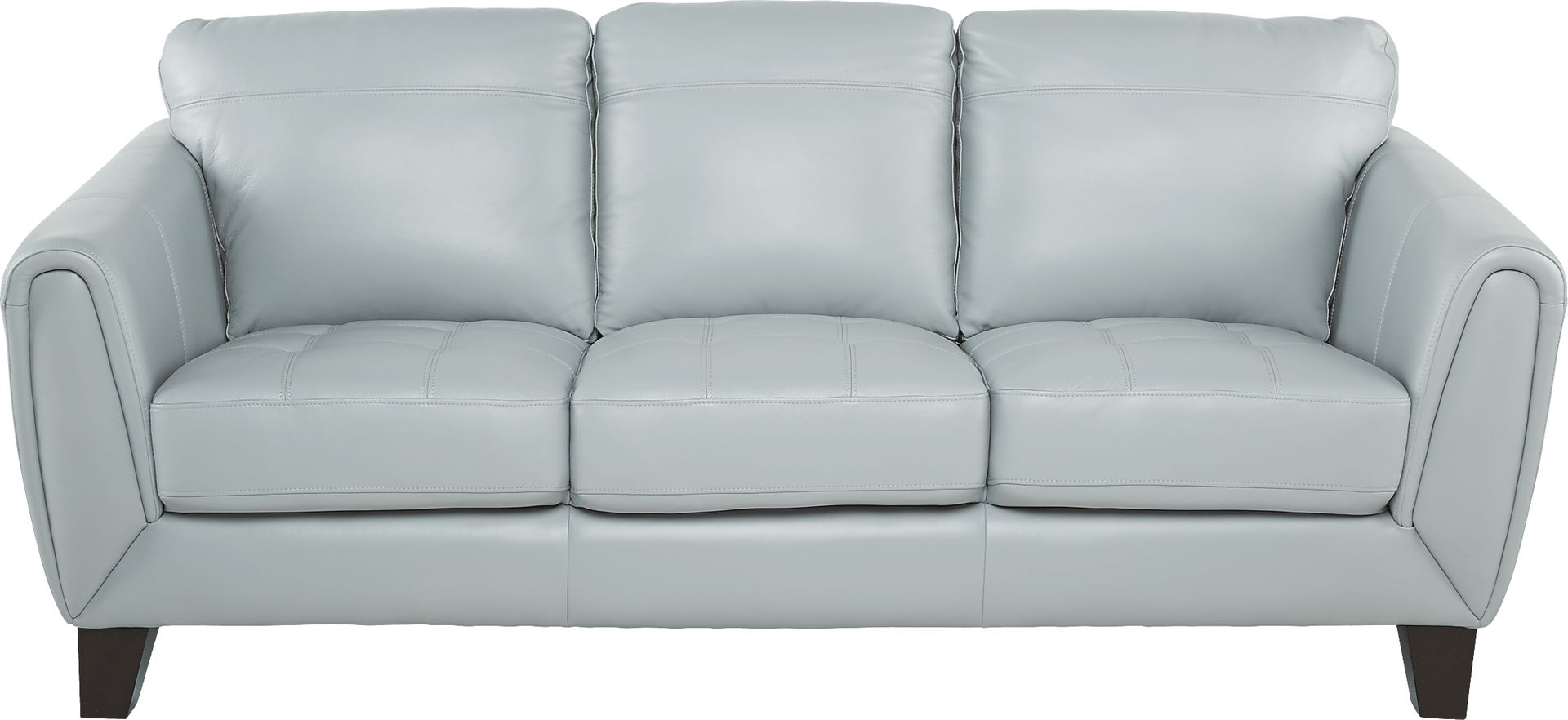 Livorno Aqua Leather Sofa - Image 1