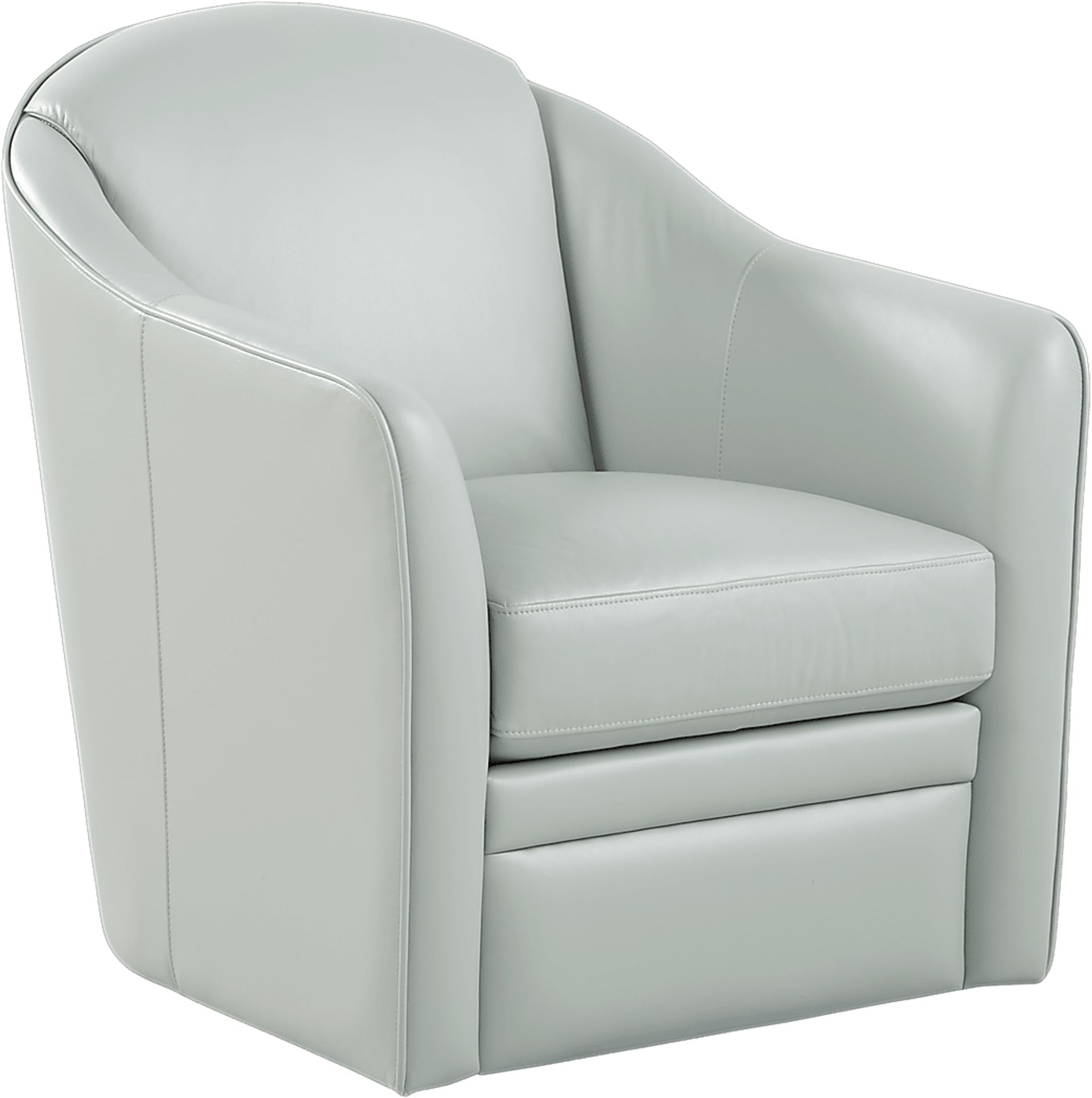 Livorno Aqua Leather Swivel Chair - Image 1