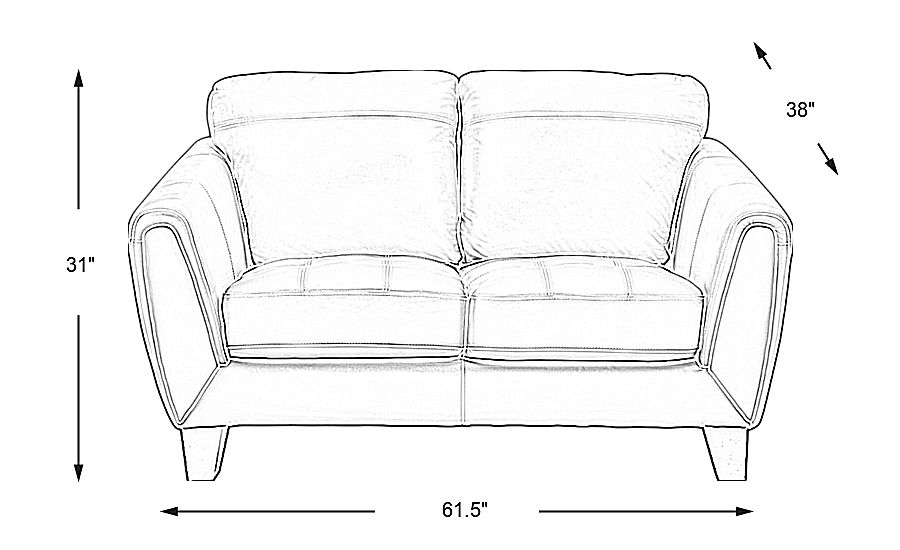 Livorno Beige Leather Loveseat Rooms To Go