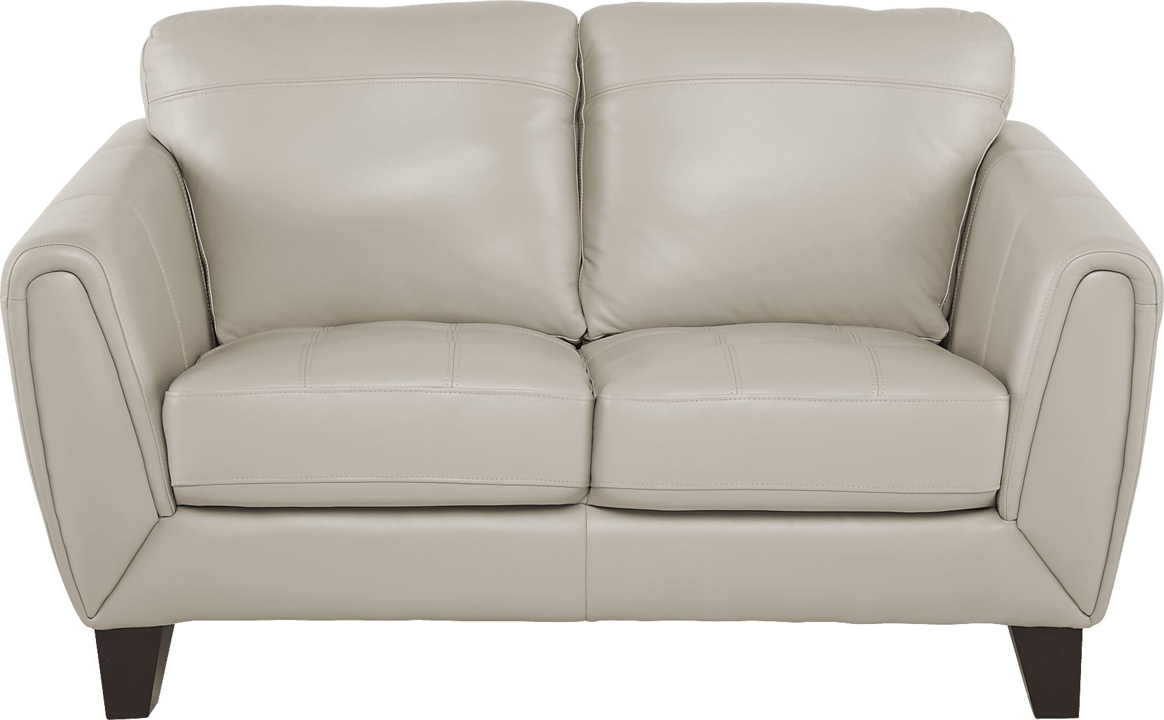Livorno Beige Leather Loveseat