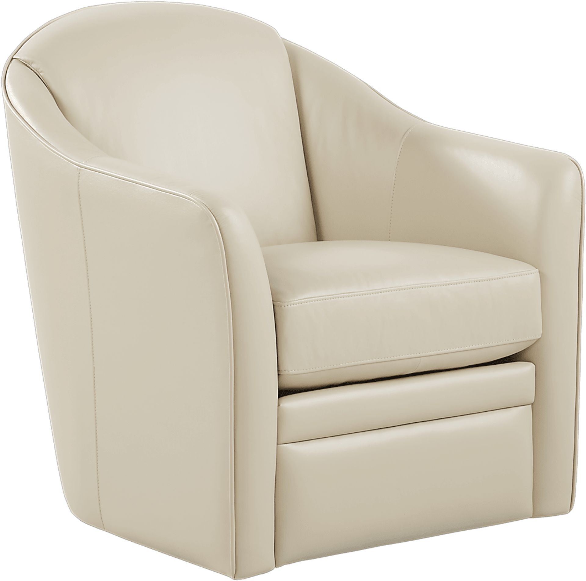 Livorno Beige Leather 3 Pc Living Room - Image 4