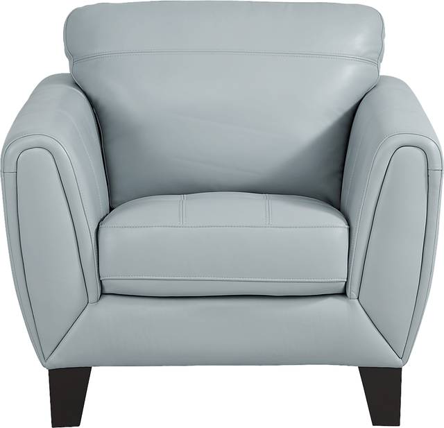 Livorno Lane Aqua Leather 8 Pc Living Room - Thumbnail - Image 5