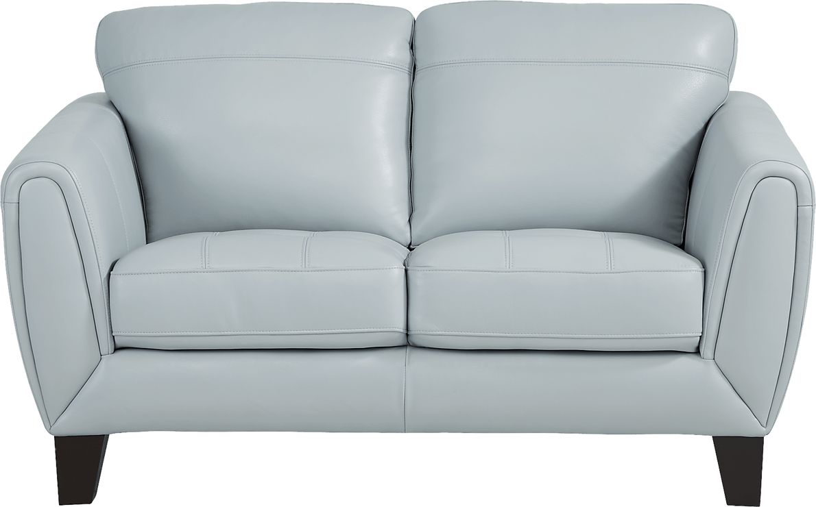Livorno Aqua Leather Sofa Baci Living Room