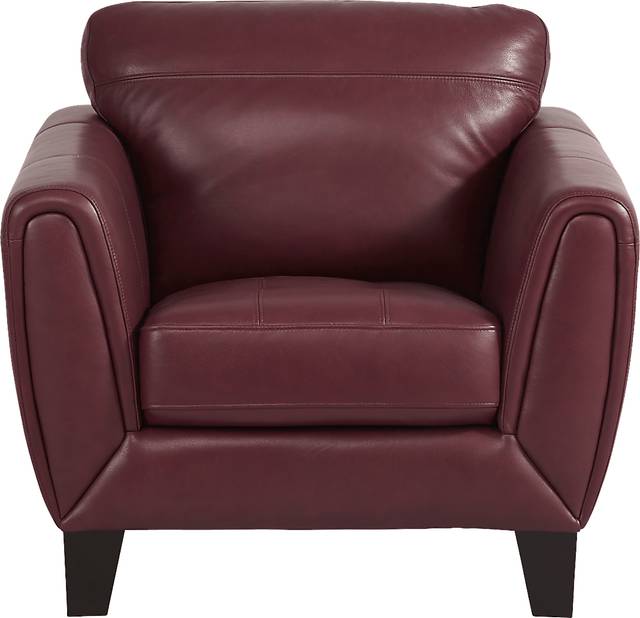 Livorno Lane Red Leather Chair - Thumbnail - Image 2