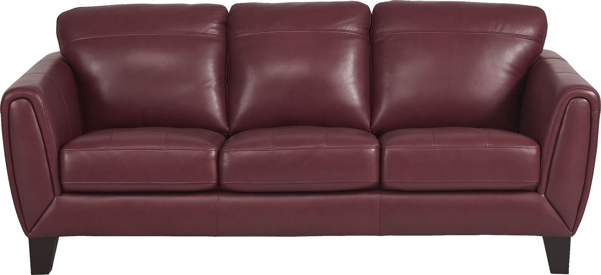 Livorno Lane Red Leather 2 Pc Living Room - Image 2
