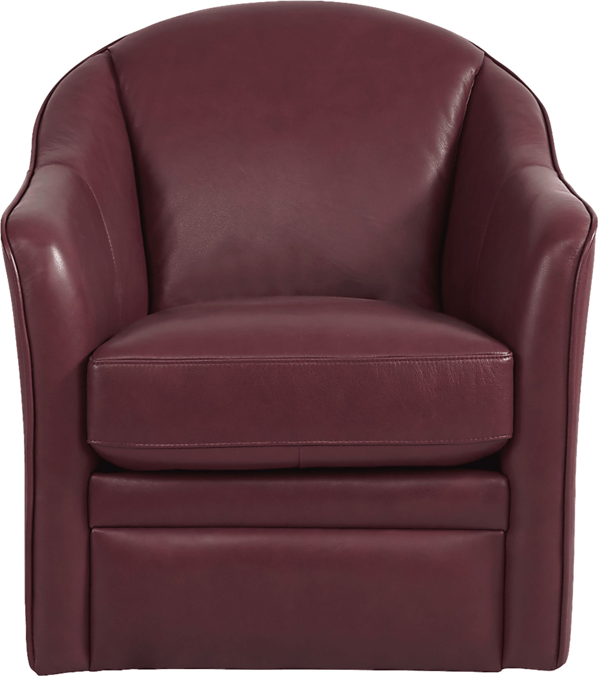 Livorno Lane Red Leather Swivel Chair - Image 3
