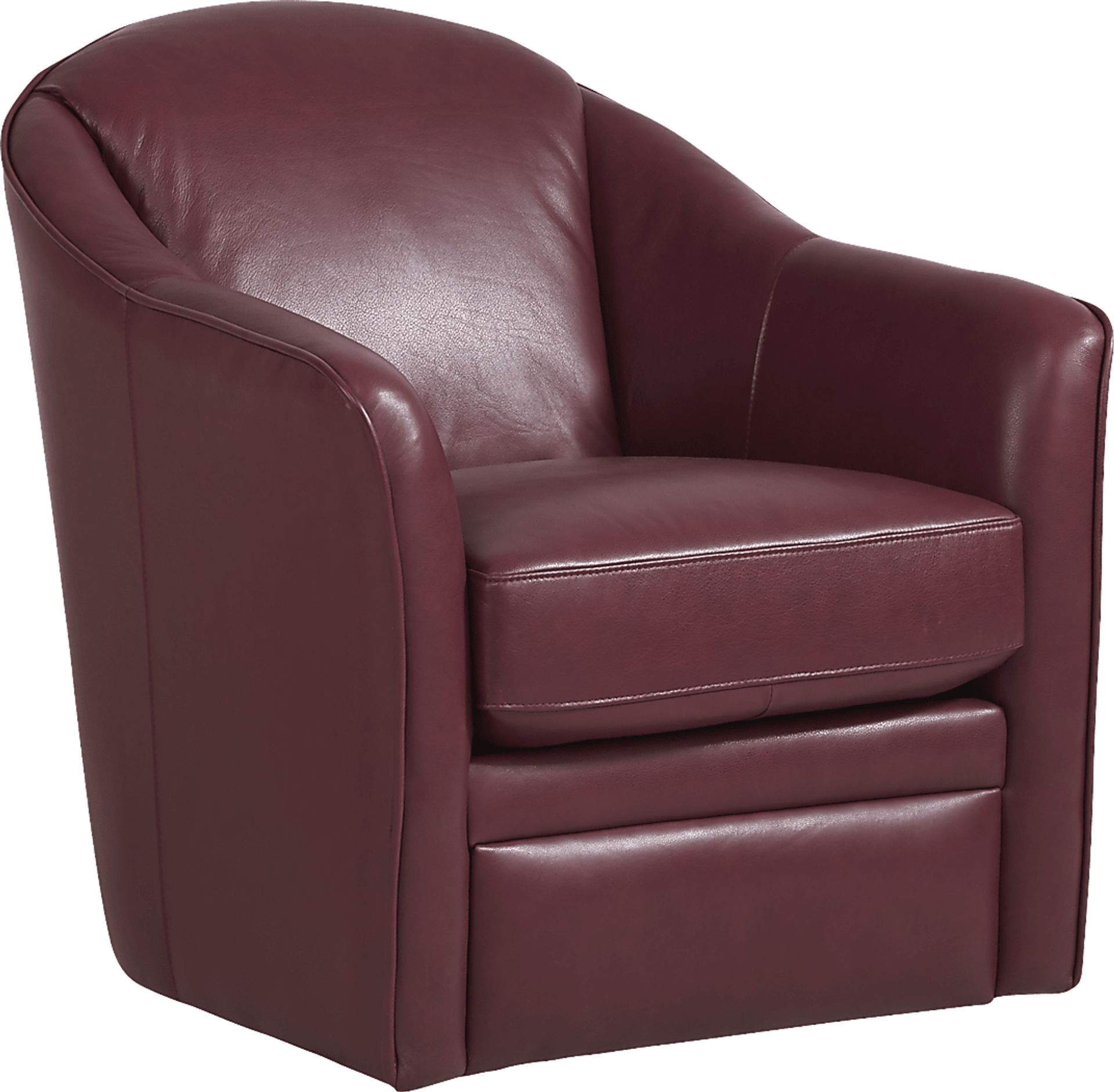 Livorno Lane Red Leather Swivel Chair - Image 1