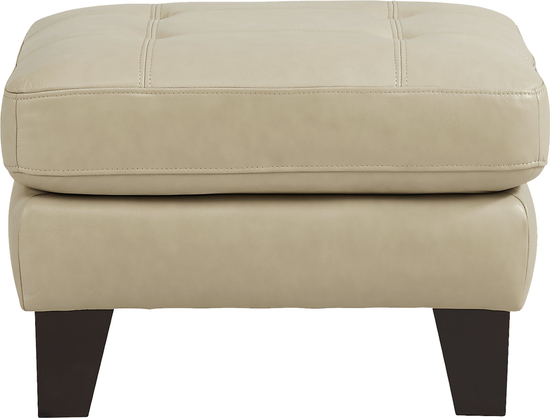 Livorno Lane Stone Leather Ottoman - Image 2