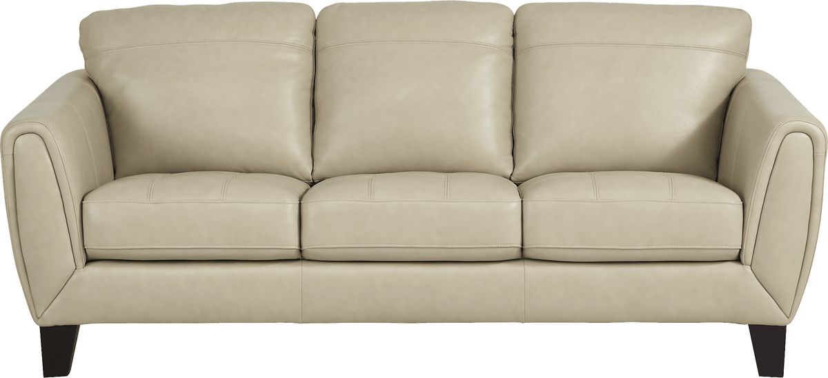 Livorno Lane 2 Pc Stone Beige Leather Living Room Set With Sofa ...