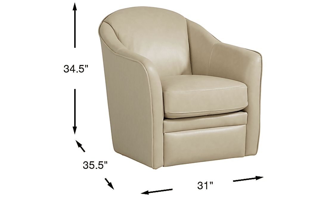 Livorno Lane Leather Swivel Chair