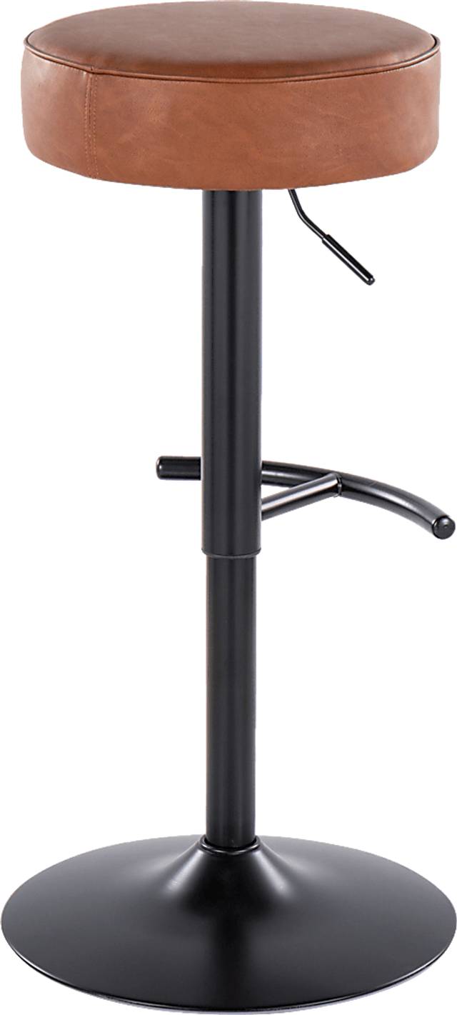Lizlynn I Camel Adjustable Barstool, Set of 2 - Thumbnail - Image 4