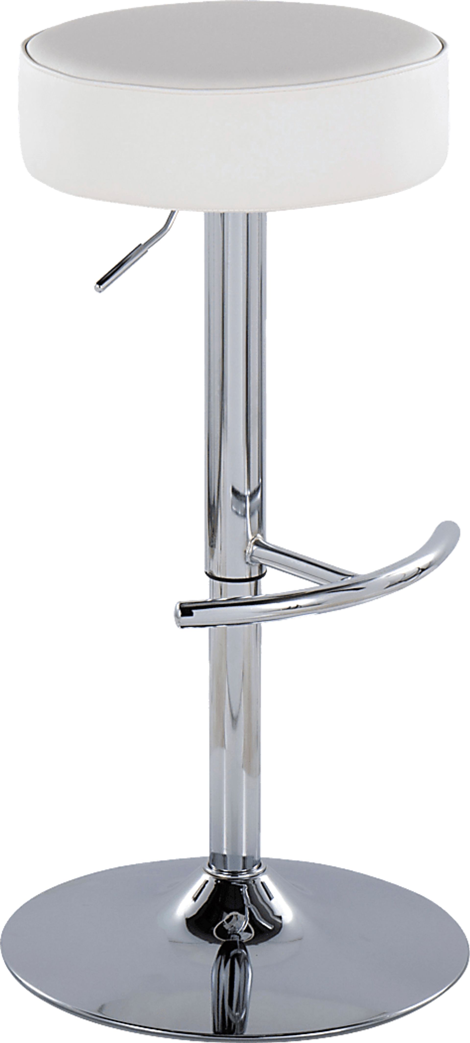 Lizlynn II White Adjustable Barstool, Set of 2 - Image 4