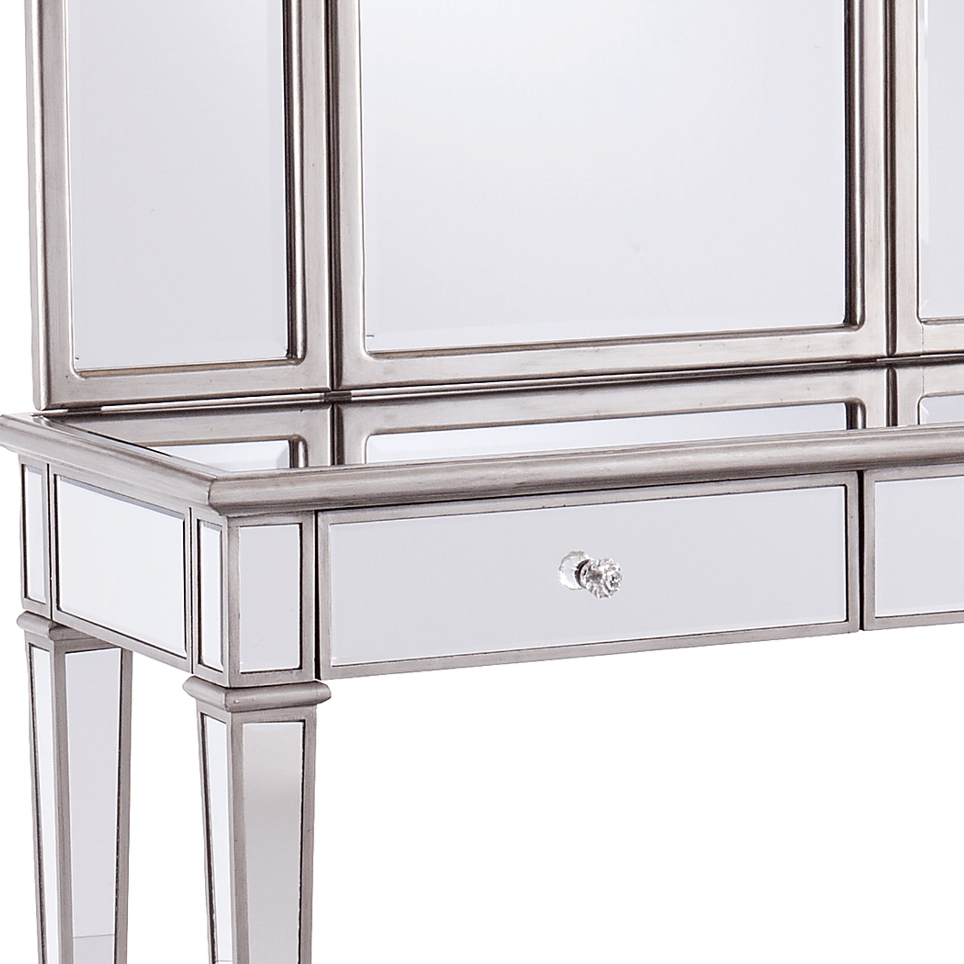 Llanfair Silver Vanity with Mirror 2pc Set - Image 4