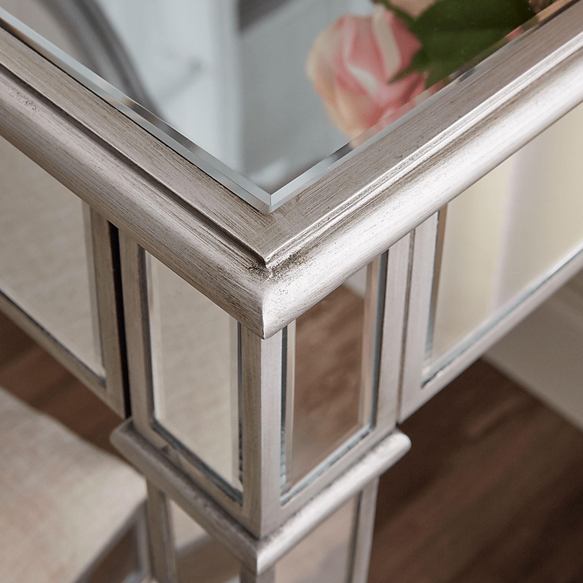 Llanfair Silver Vanity with Mirror 2pc Set - Image 5