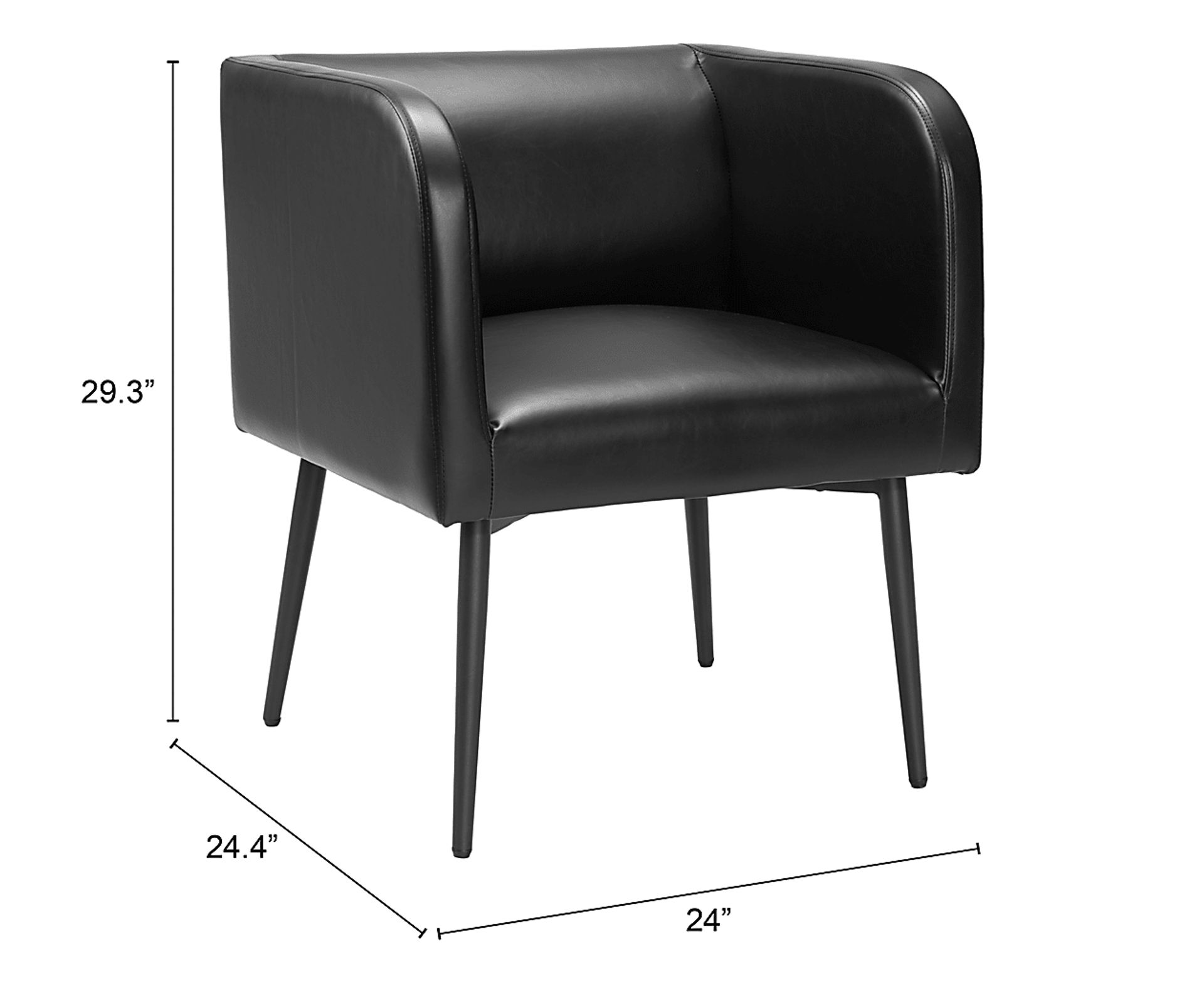 Llano Black Side Chair - Image 8