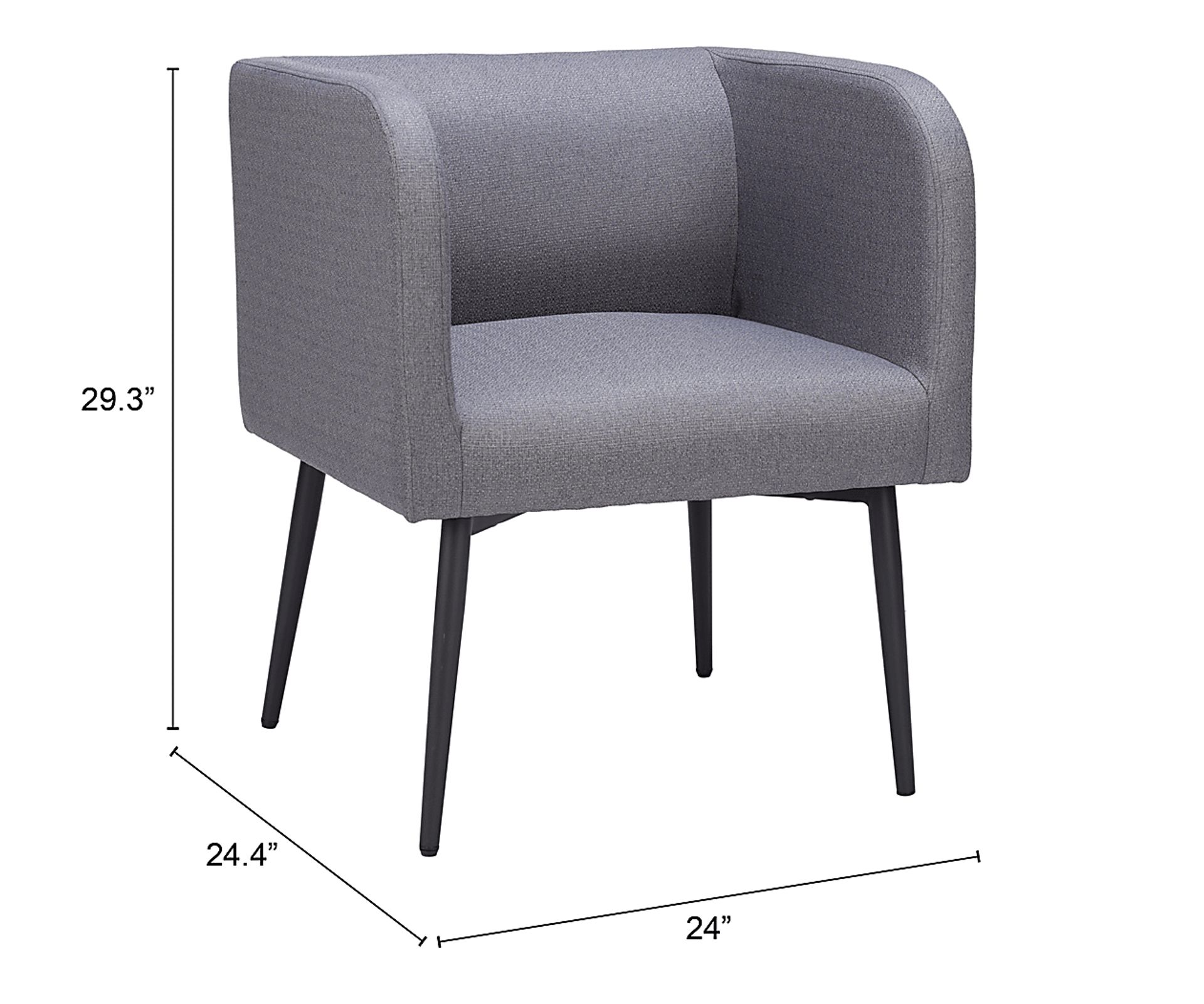 Llano Gray Side Chair - Image 8