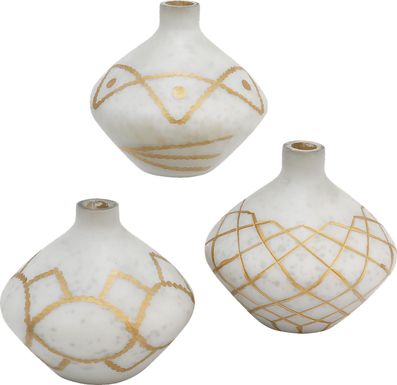 Loane White Vase Set of 3