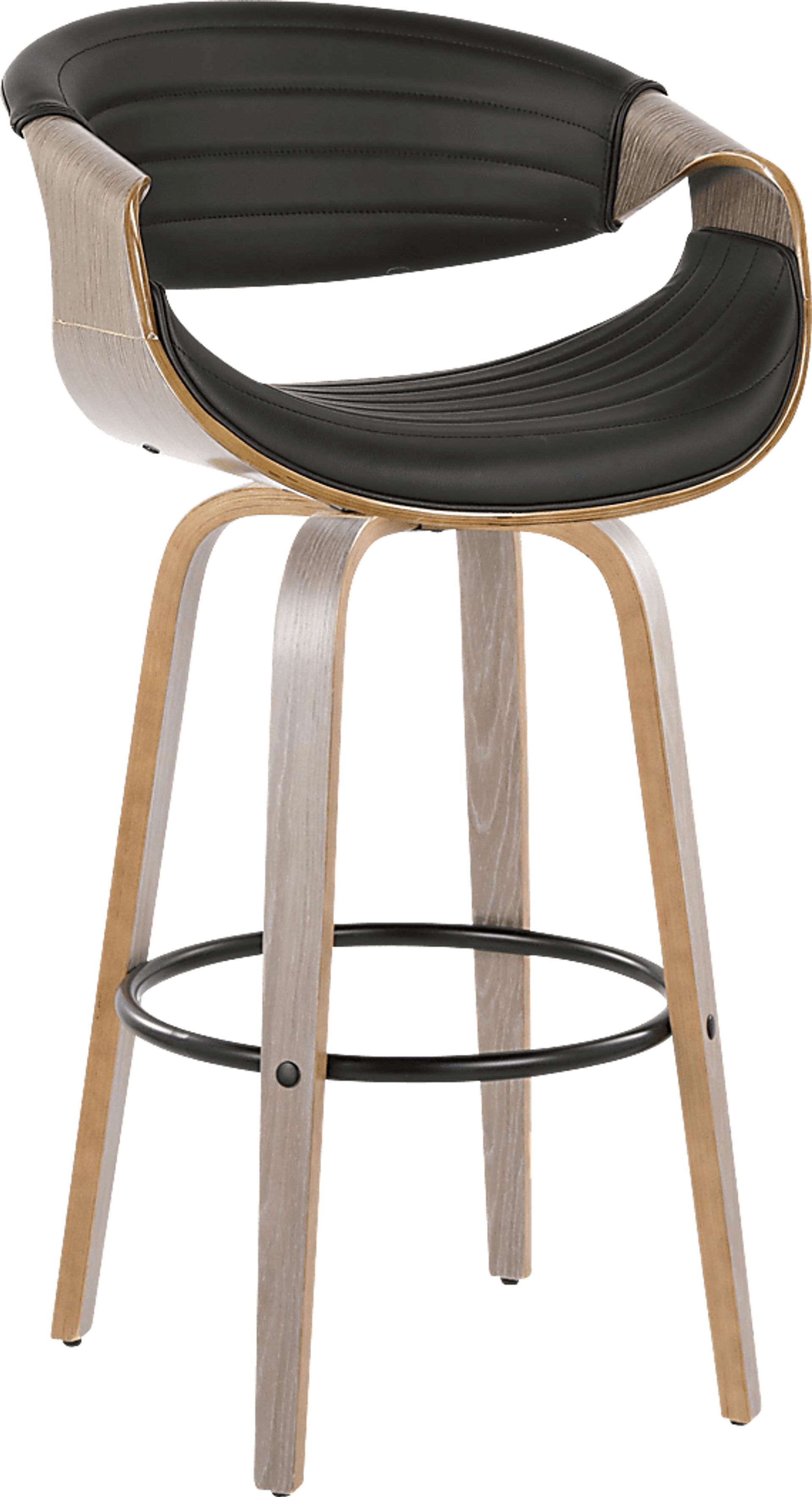 Loblolly I Black Swivel Barstool, Set of 2 - Image 3