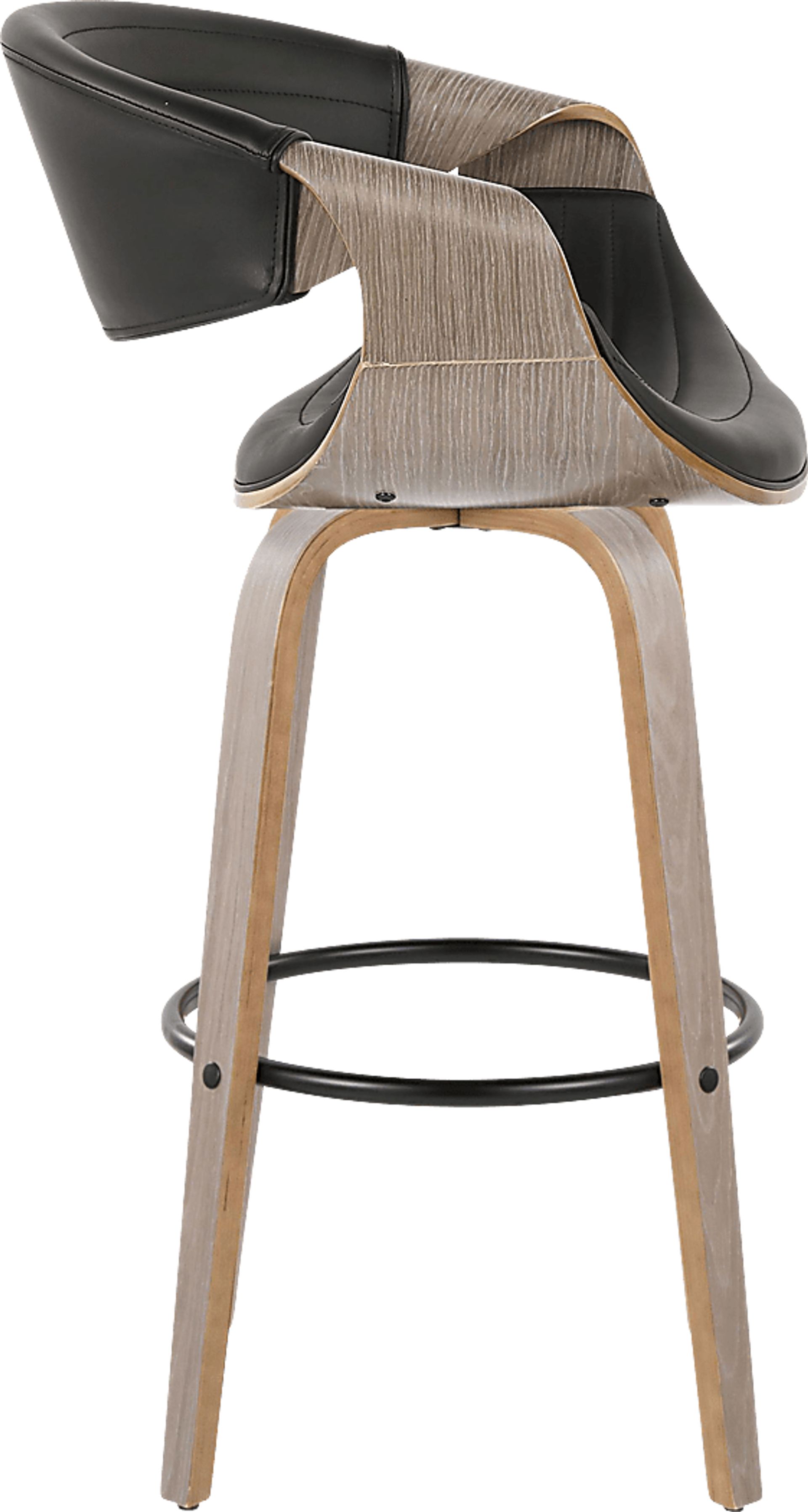 Loblolly I Black Swivel Barstool, Set of 2 - Image 4