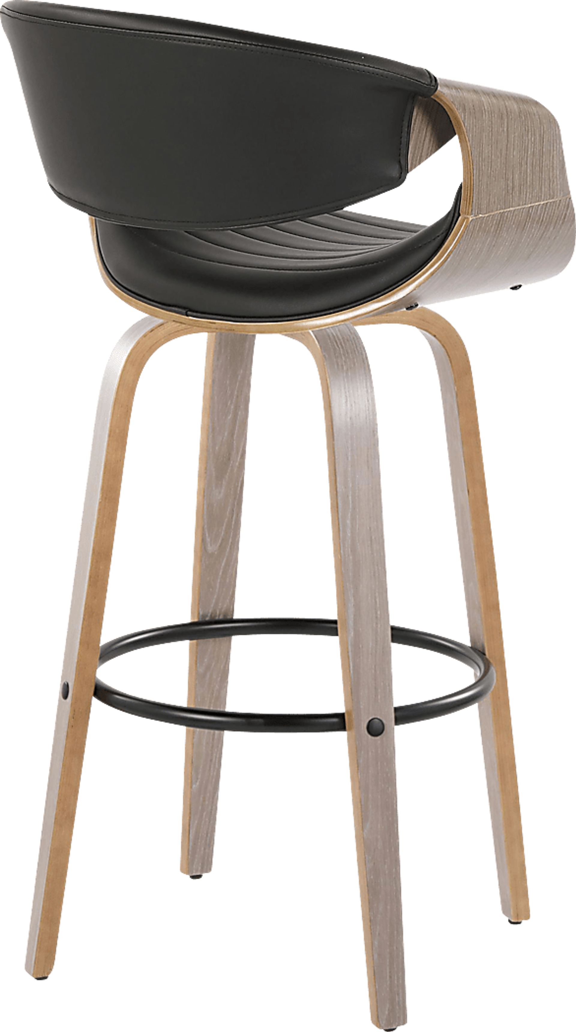 Loblolly I Black Swivel Barstool, Set of 2 - Image 5