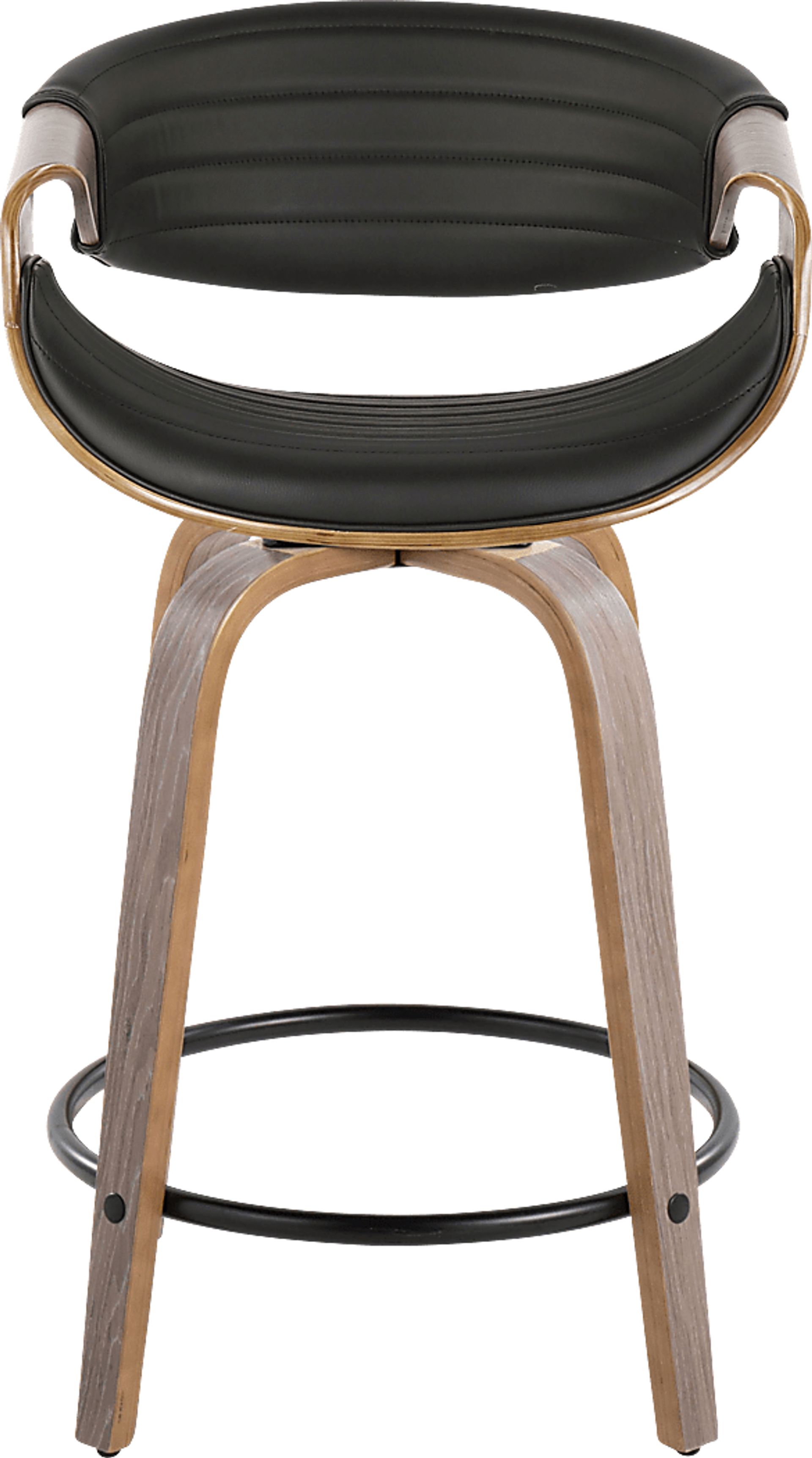 Loblolly I Black Swivel Counter Height Stool, Set of 2 - Image 6