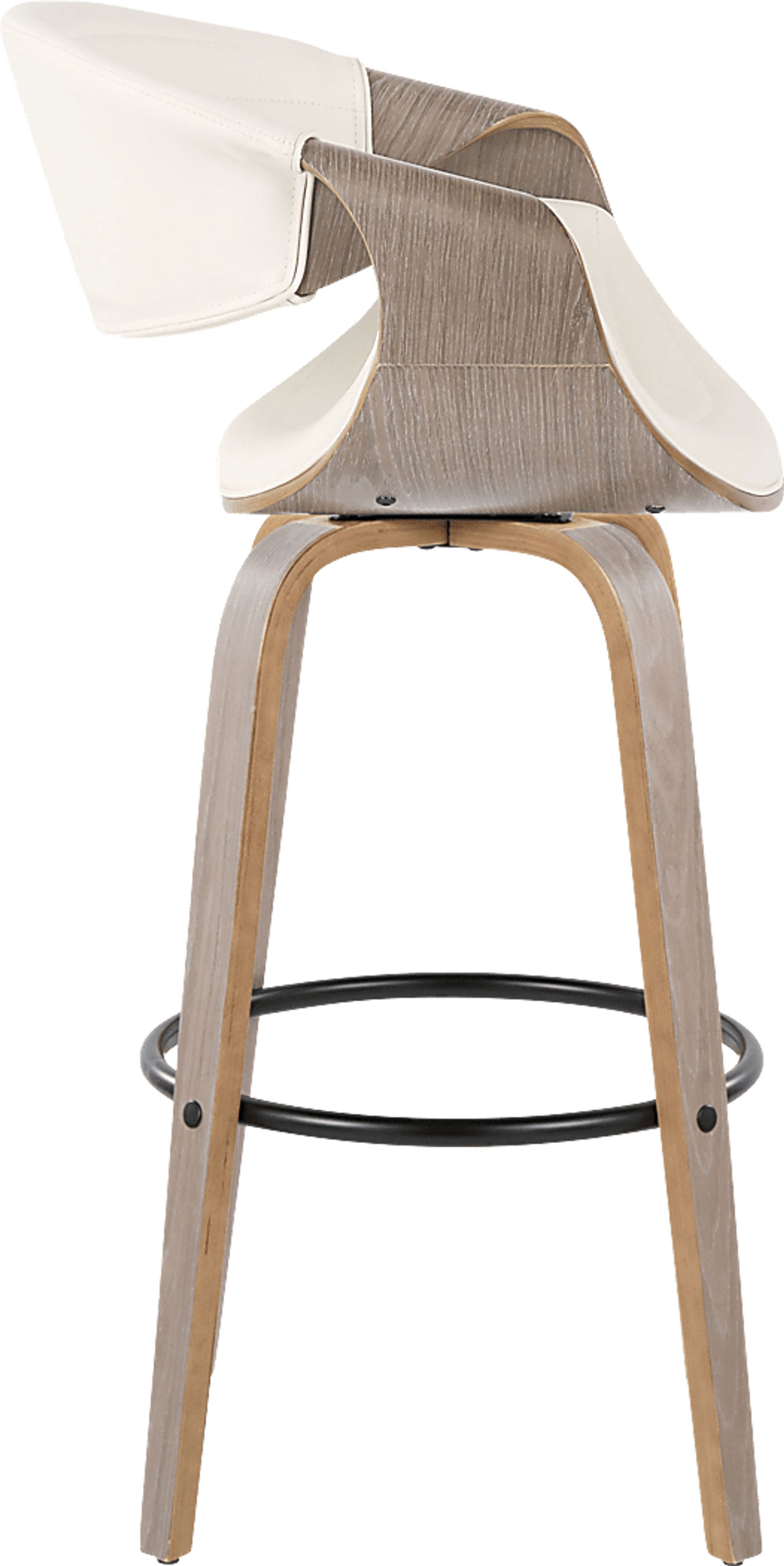 Loblolly I White Swivel Barstool, Set of 2 - Image 4