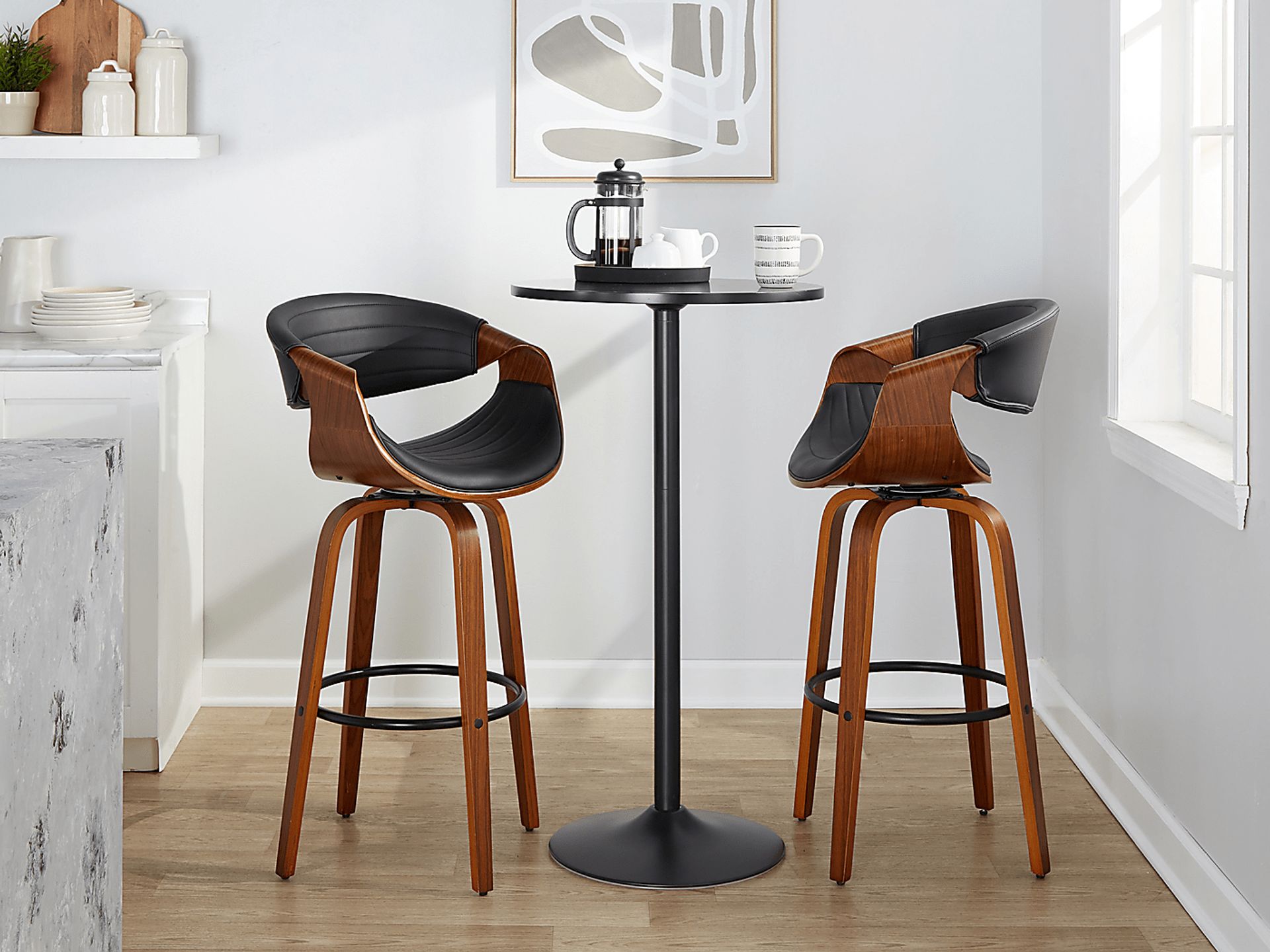 Loblolly II Black Swivel Barstool, Set of 2 - Image 10