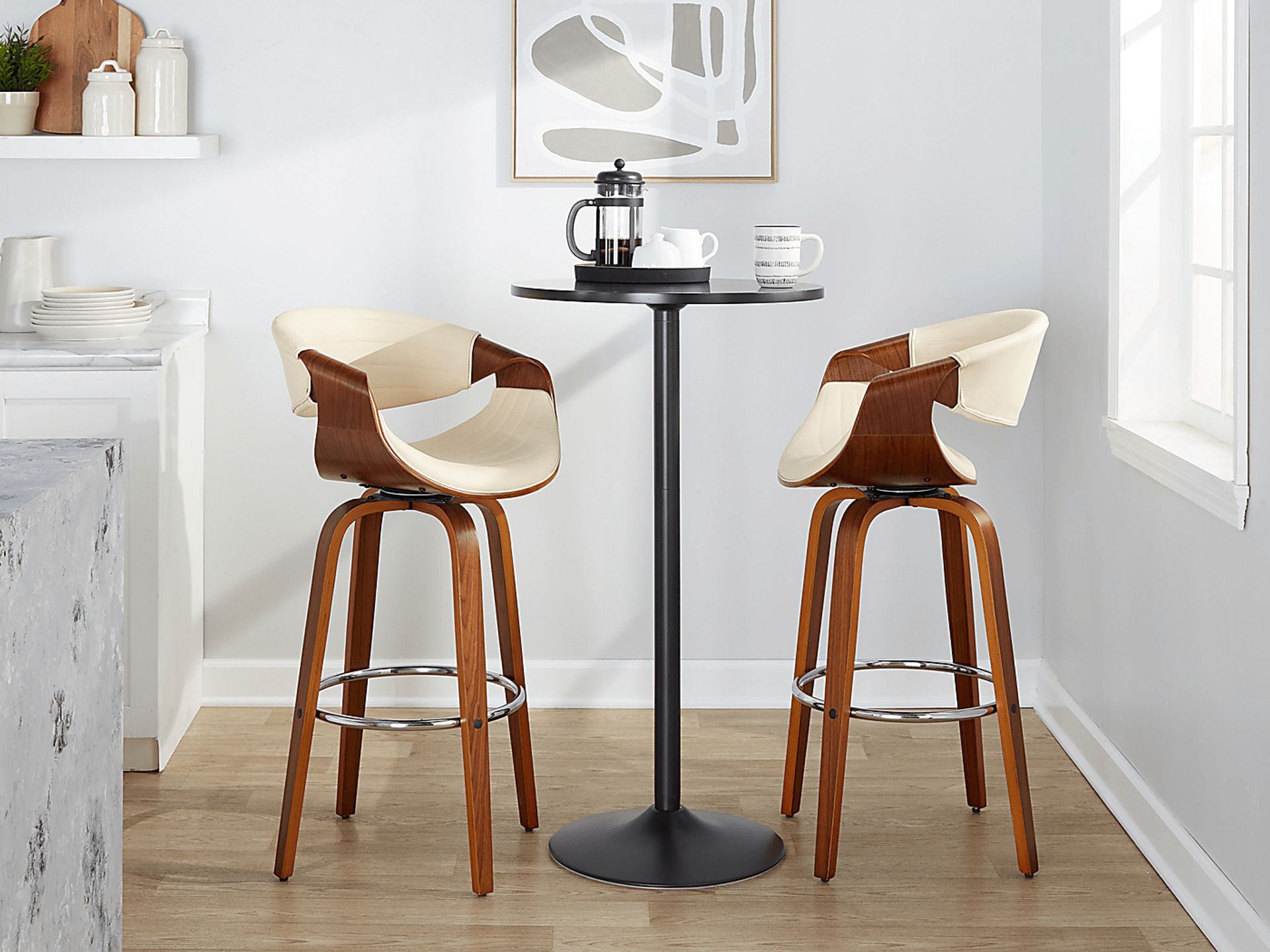 Loblolly III Cream Swivel Barstool, Set of 2 - Image 10