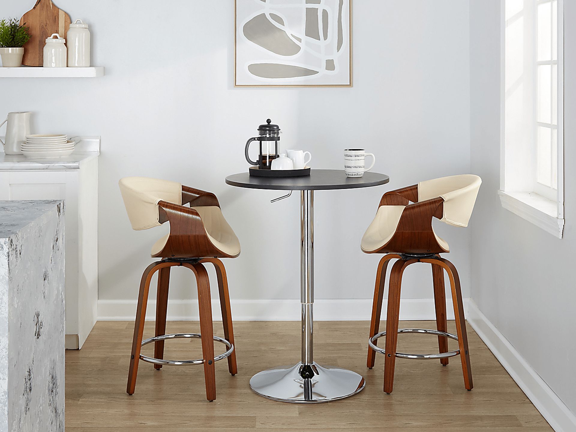 Loblolly III Cream Swivel Counter Height Stool, Set of 2 - Image 11