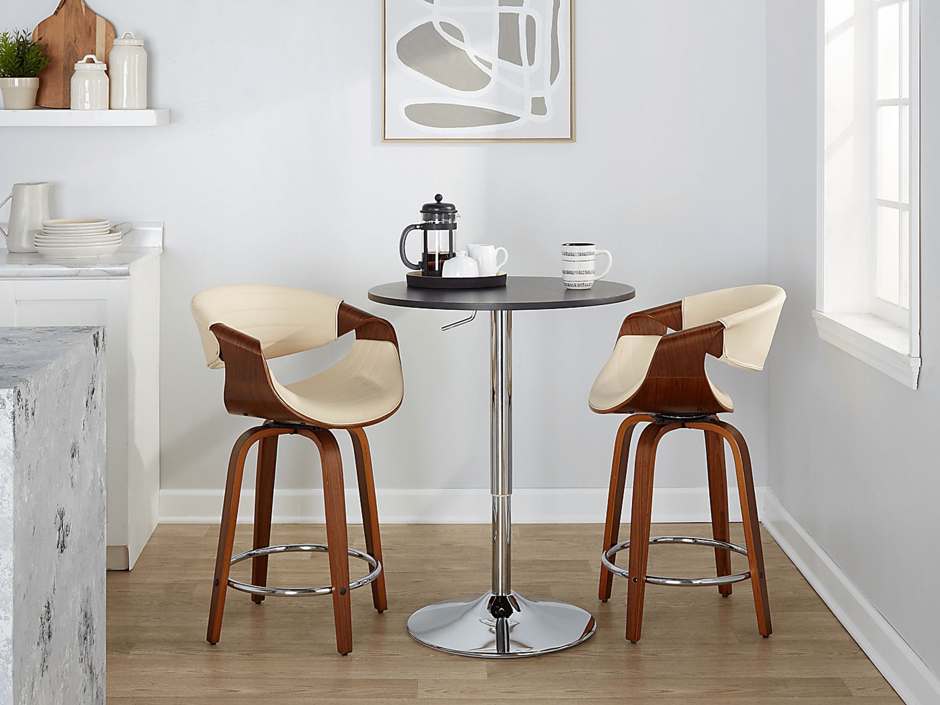 Loblolly III Cream Swivel Counter Height Stool, Set of 2 - Image 10