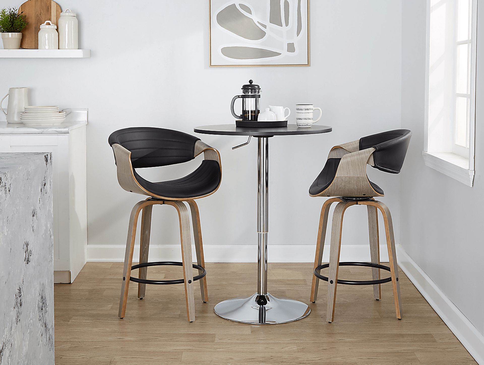 Loblolly IV Black Swivel Counter Height Stool, Set of 2 - Image 11