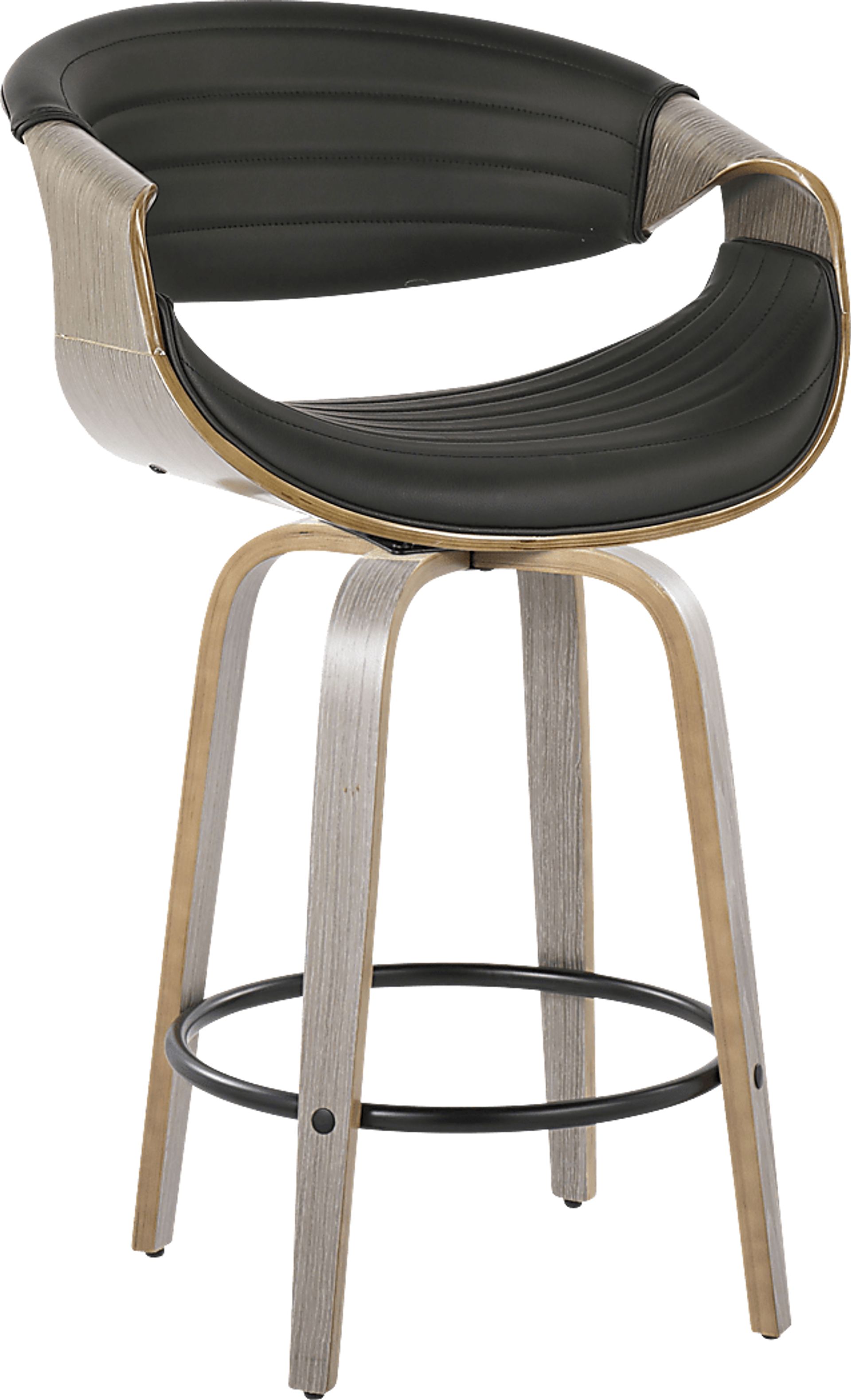 Loblolly IV Black Swivel Counter Height Stool, Set of 2 - Image 3