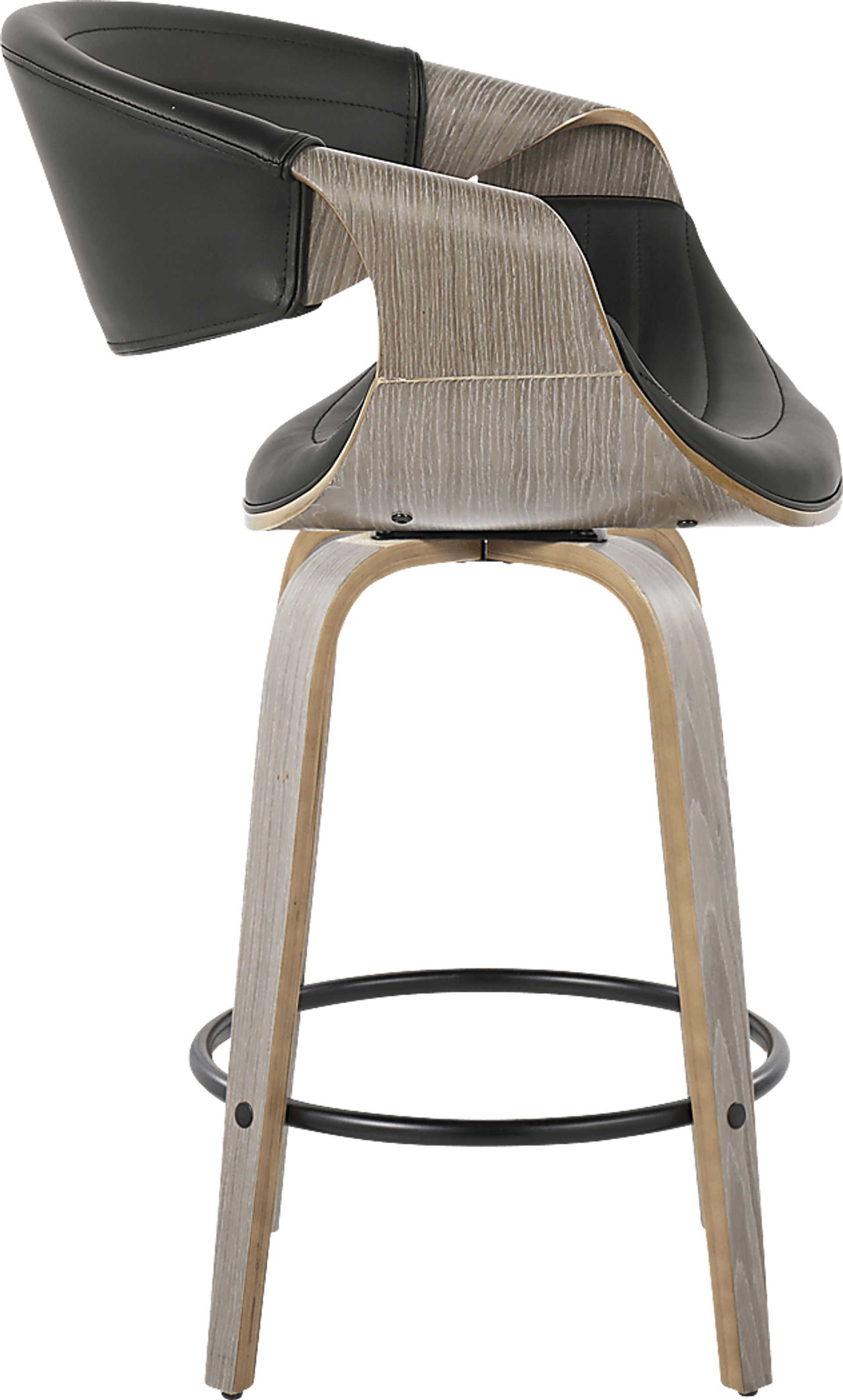 Loblolly IV Black Swivel Counter Height Stool, Set of 2 - Image 4