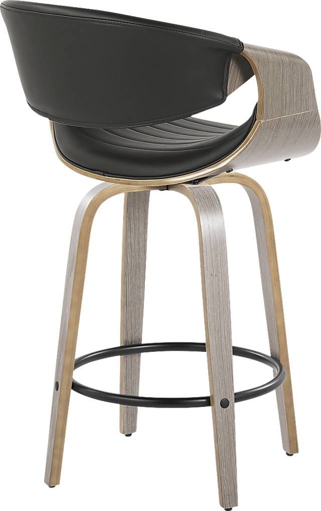 Loblolly IV Black Swivel Counter Height Stool, Set of 2 - Thumbnail - Image 5