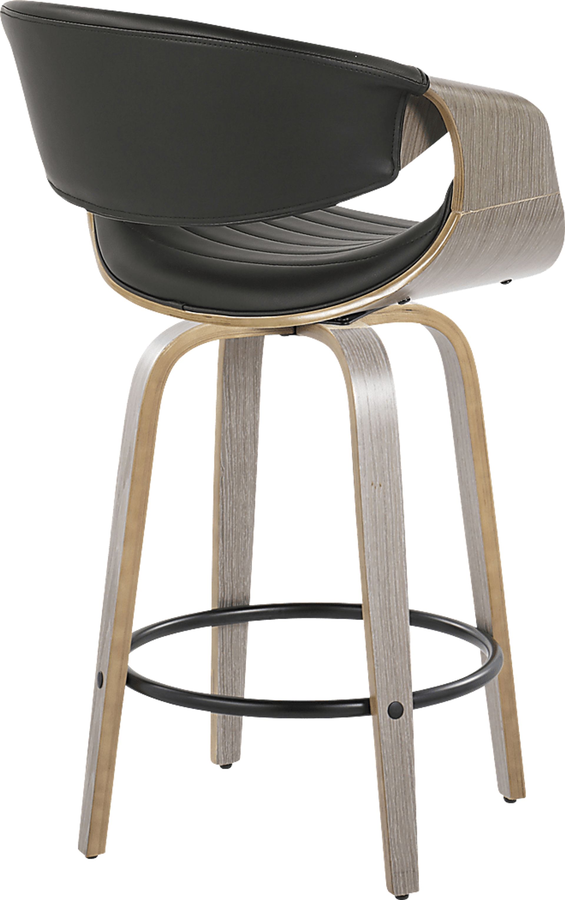 Loblolly IV Black Swivel Counter Height Stool, Set of 2 - Image 5